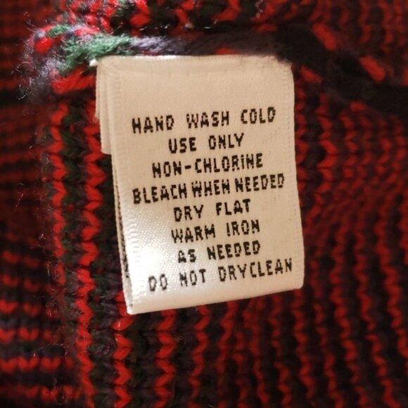 Vintage 90s Liz Baker Womens Plaid Button Down Cardigan Sweater Size M Coastal - Picture 6 of 6